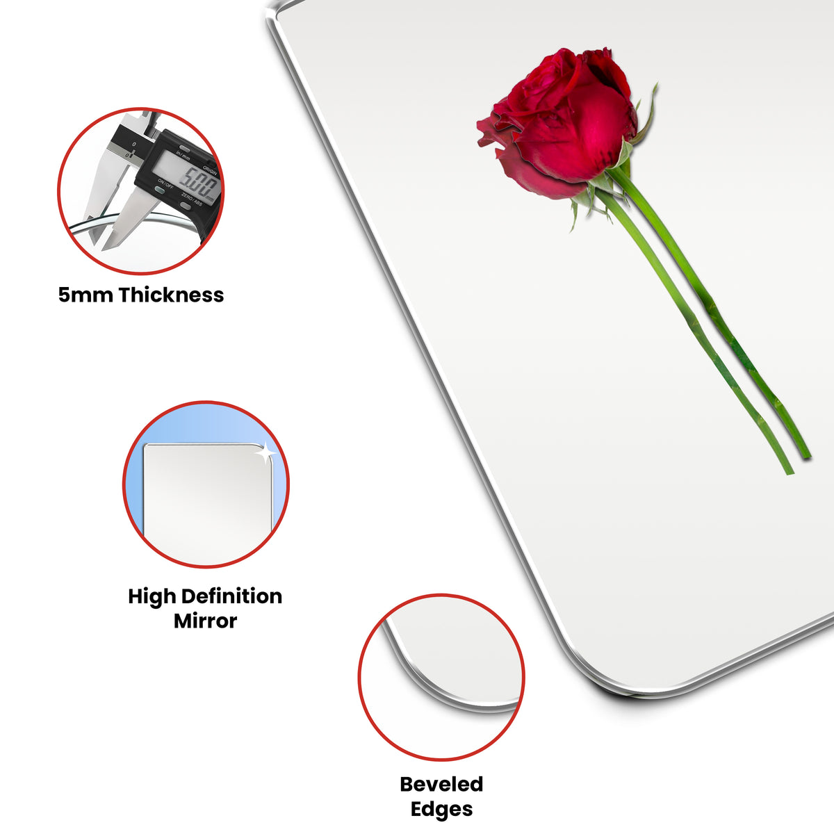 Wall Mounted Mirror - Islington Rectangle Shape