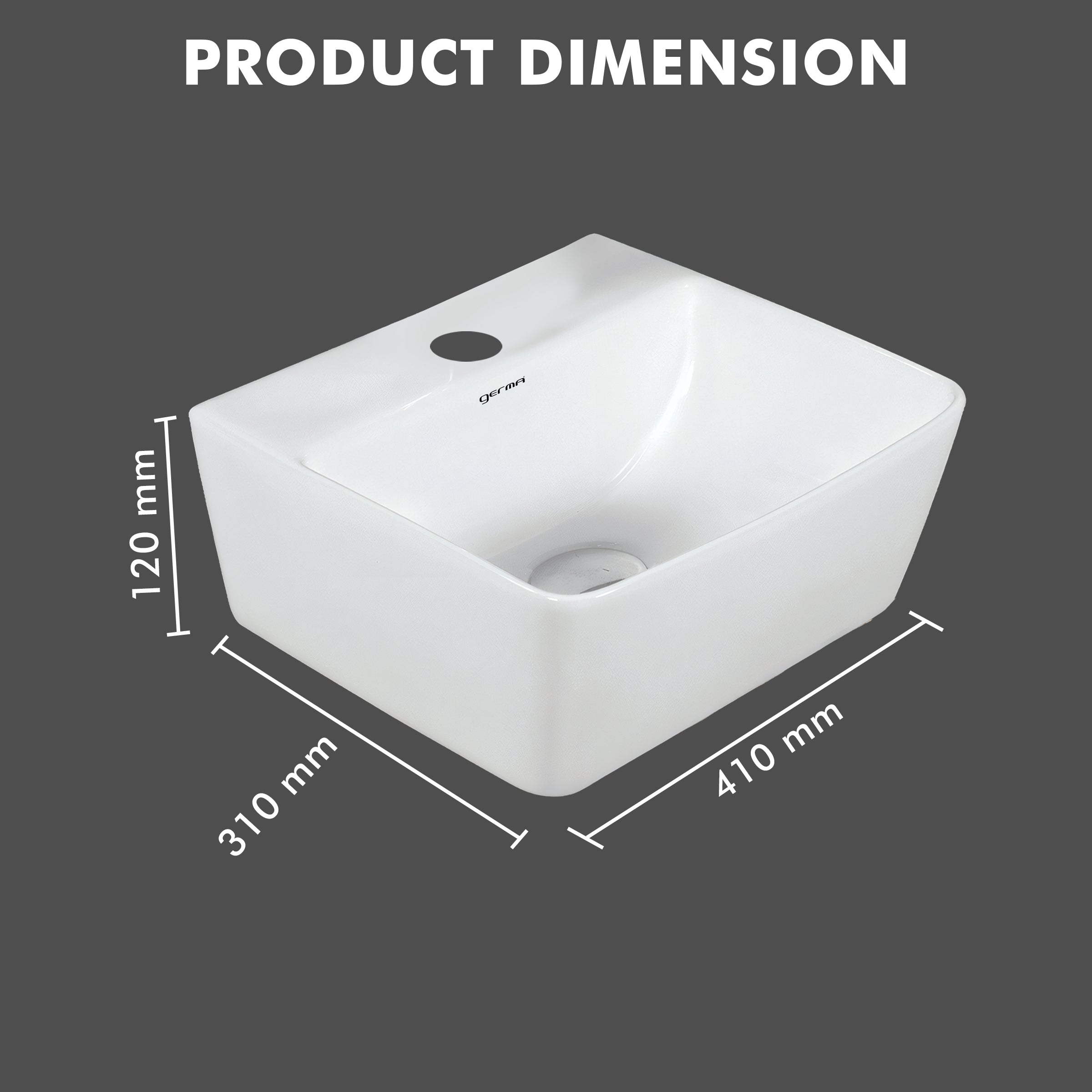 Ceramic Designer Basin Table Top Cum Wall Hung - TR 85025 ALEXIS