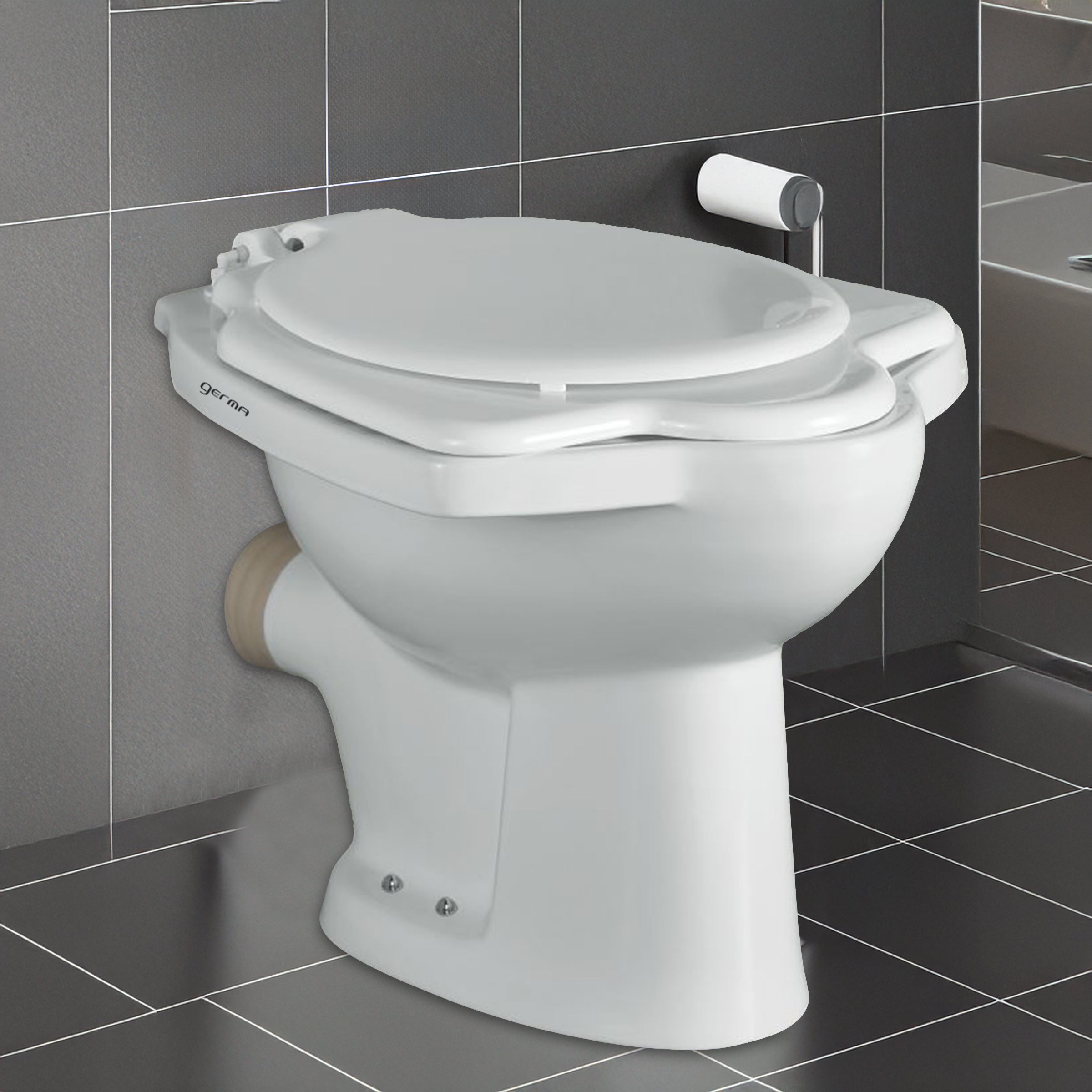 Floor Mounted Ceramic One Piece Closet - Anglo Indian-P