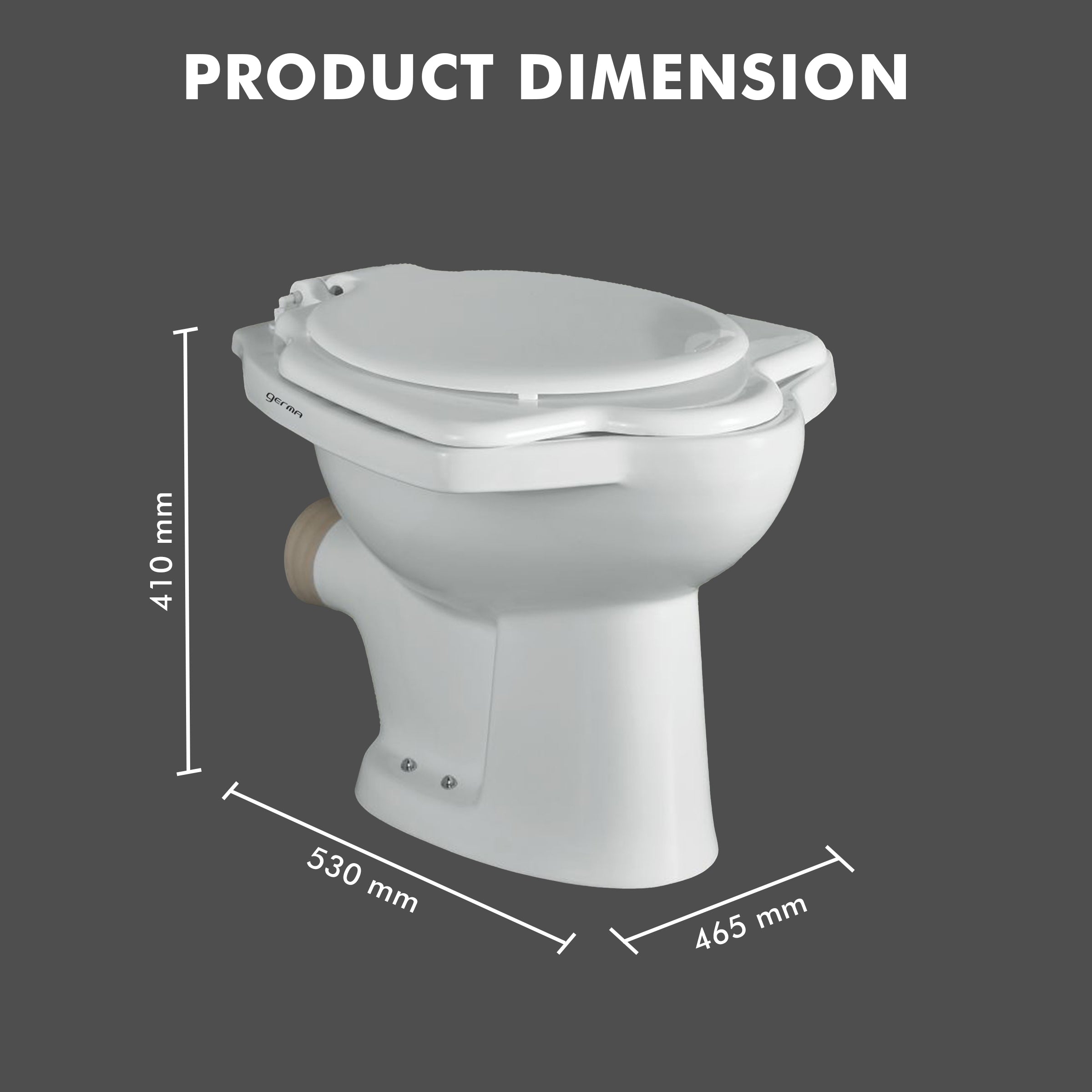 Floor Mounted Ceramic One Piece Closet - Anglo Indian-P