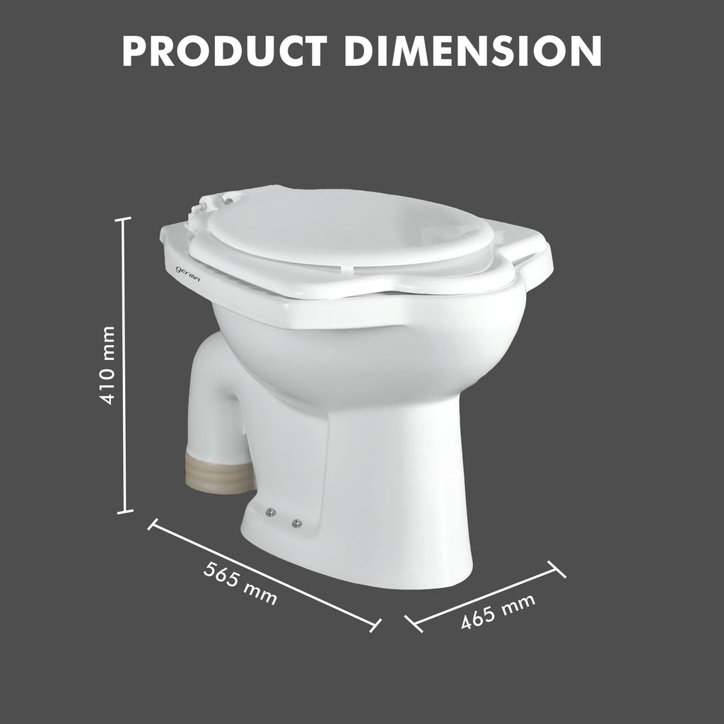 Floor Mounted Ceramic One Piece Closet - Anglo Indian-S