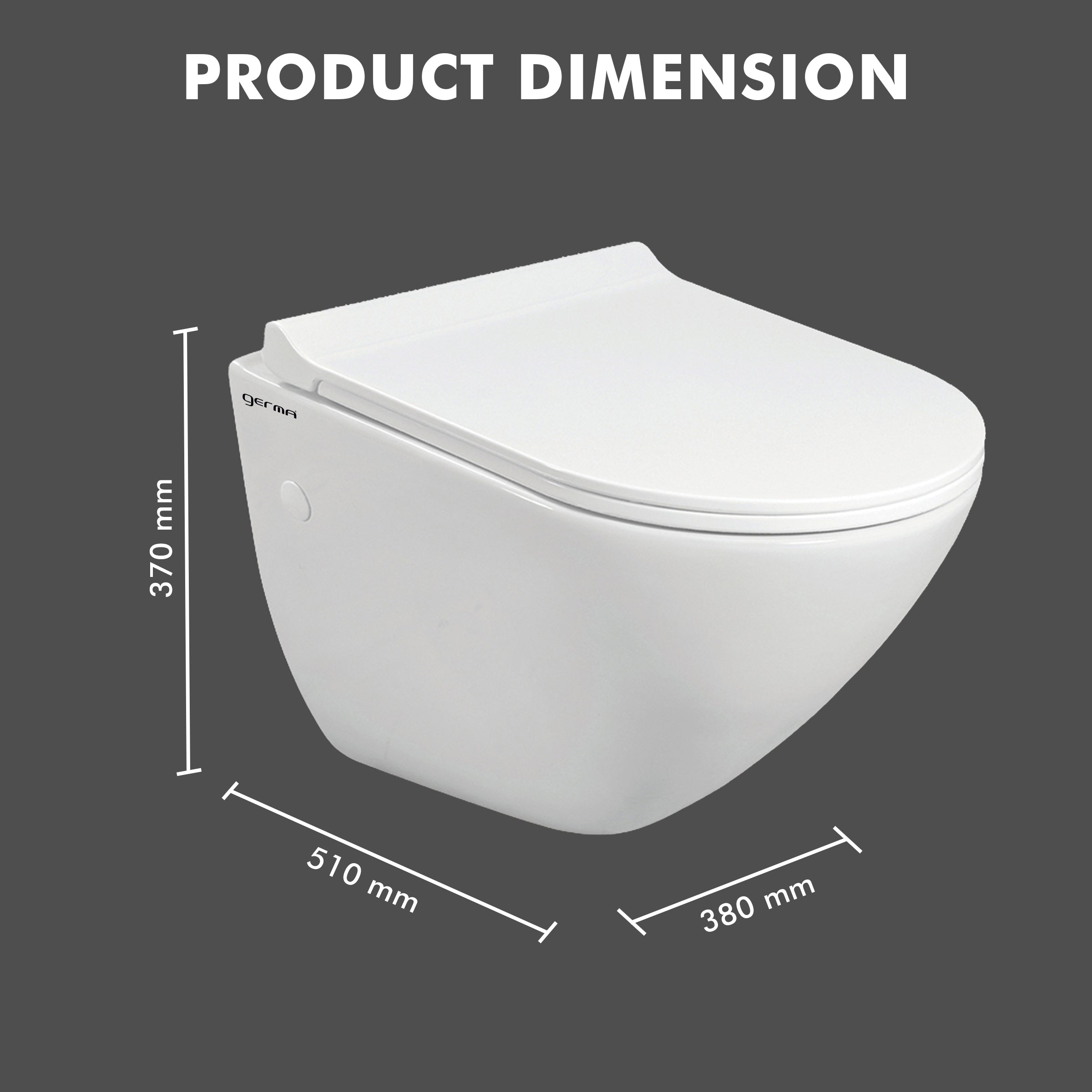 Wall Mounted Ceramic One Piece Closet - Ardiya