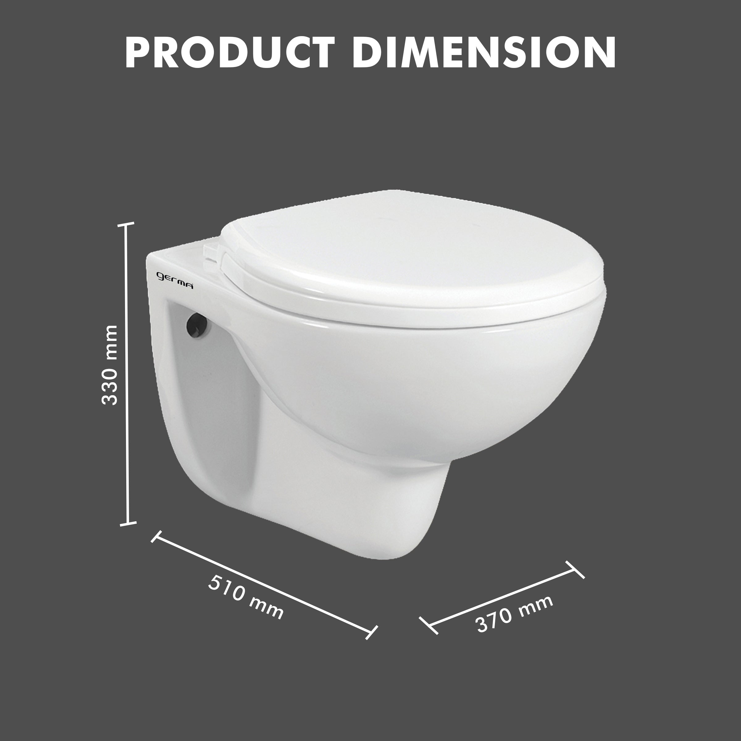 Wall Mounted Ceramic One Piece Closet - Arina