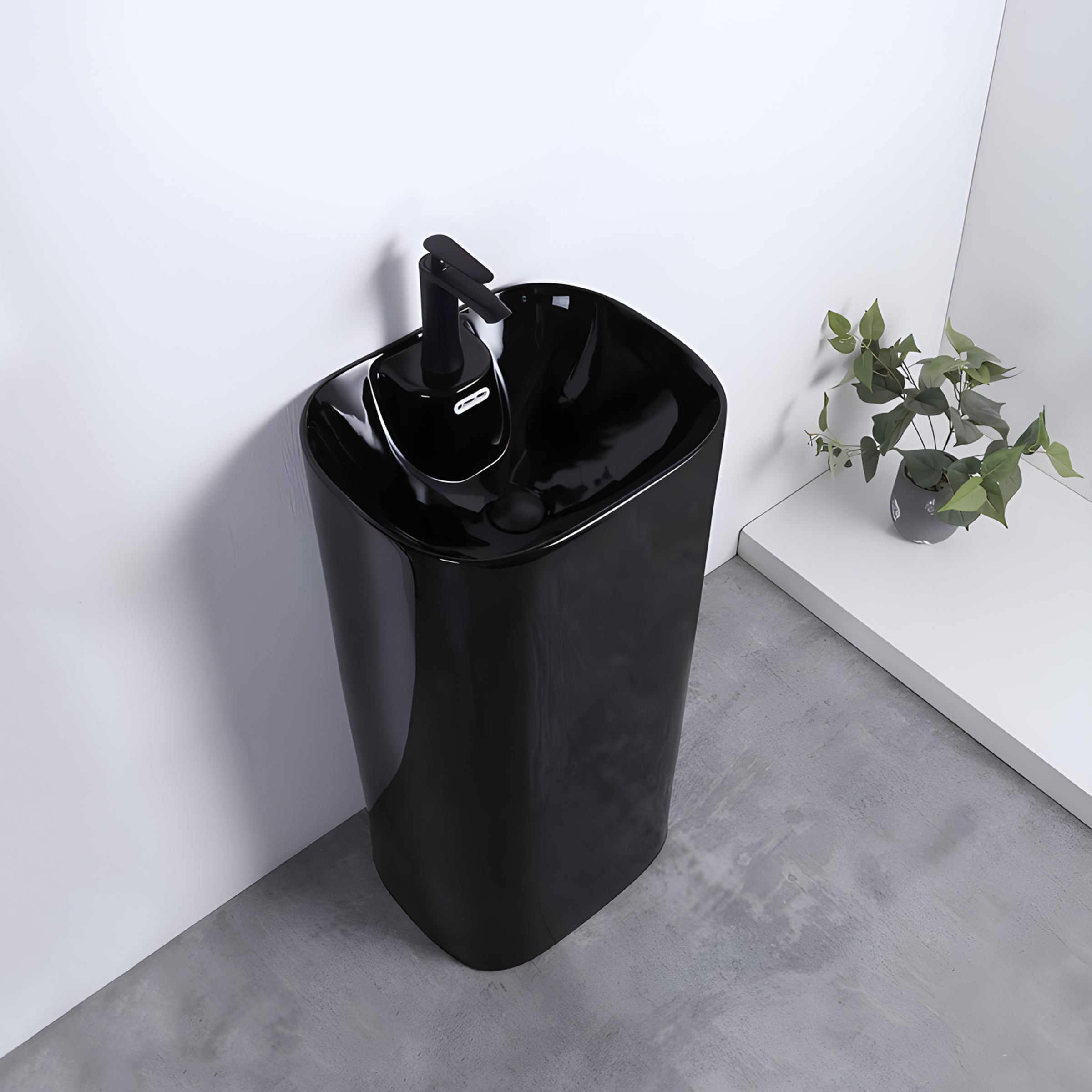 Designer Standing Basin - TR 20201 - ALISTAR GLOSSY BLACK