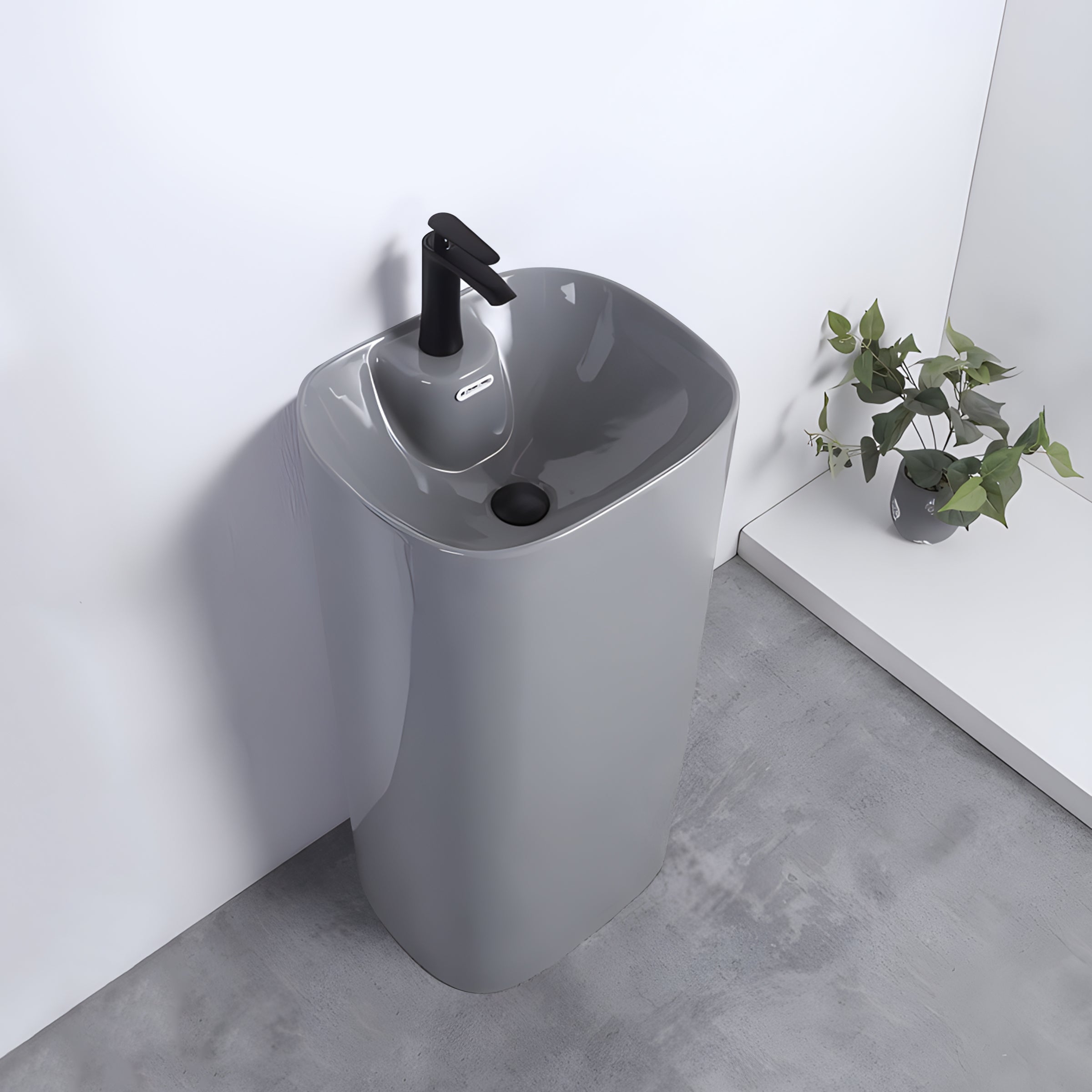Designer Standing Basin - TR 20201 - ALISTAR GLOSSY GREY