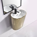 Designer Integrated Basin - TR 20222 - ASIVA GOLD DECAL