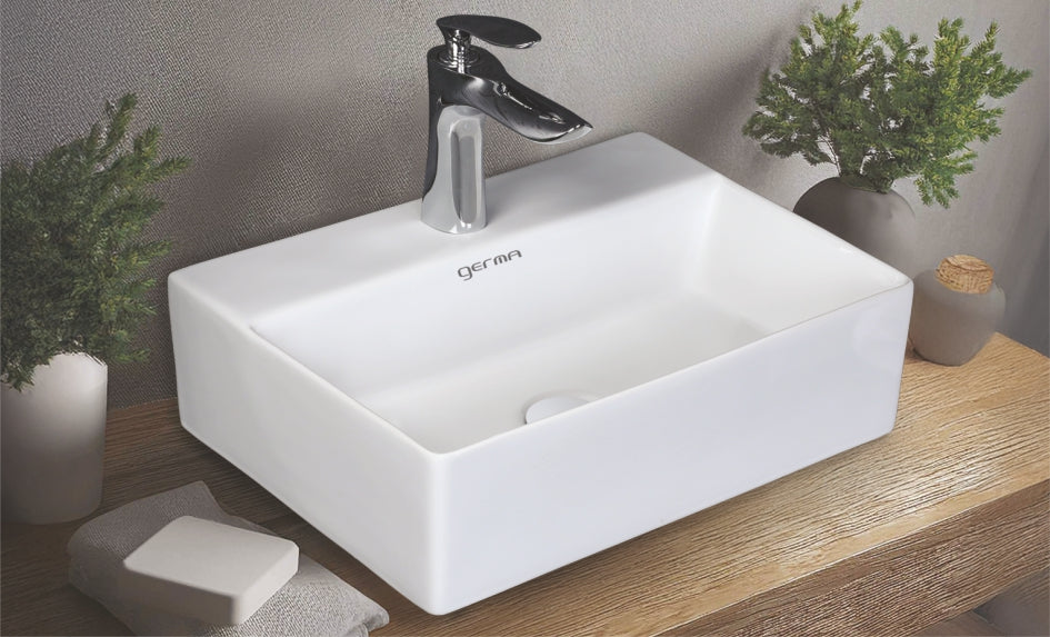 Ceramic Designer Basin Table Top Cum Wall Hung - TR 85028 BLOSSOM