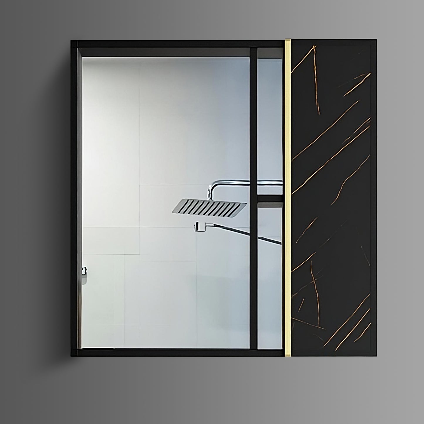 Washbasin Cabinet Along with Mirror Cabinet - TR 3111-50 CARARA BLACK