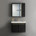 Washbasin Cabinet Along with Mirror Cabinet - Carara Black