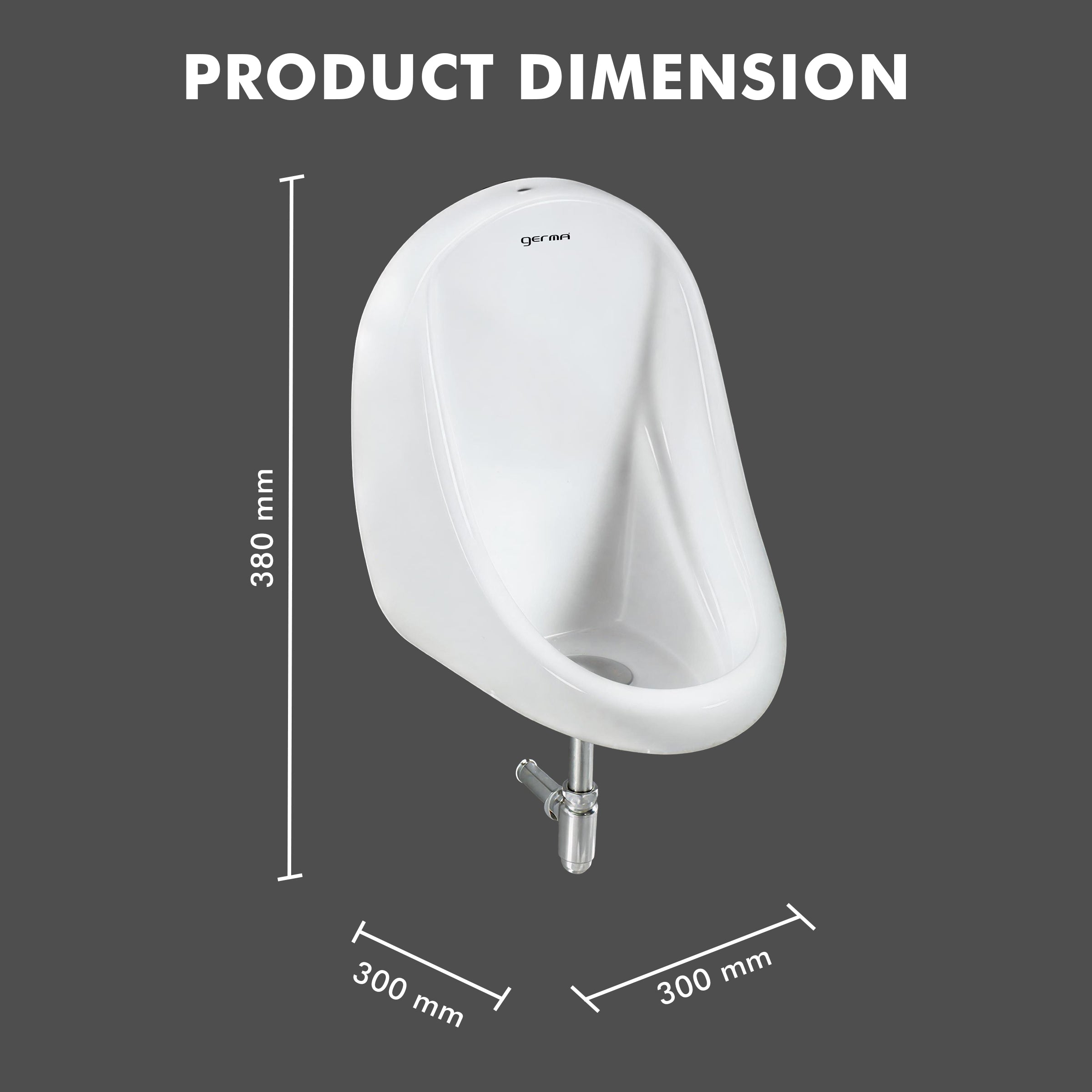 Wall Mounted Ceramic Urinal - Charon