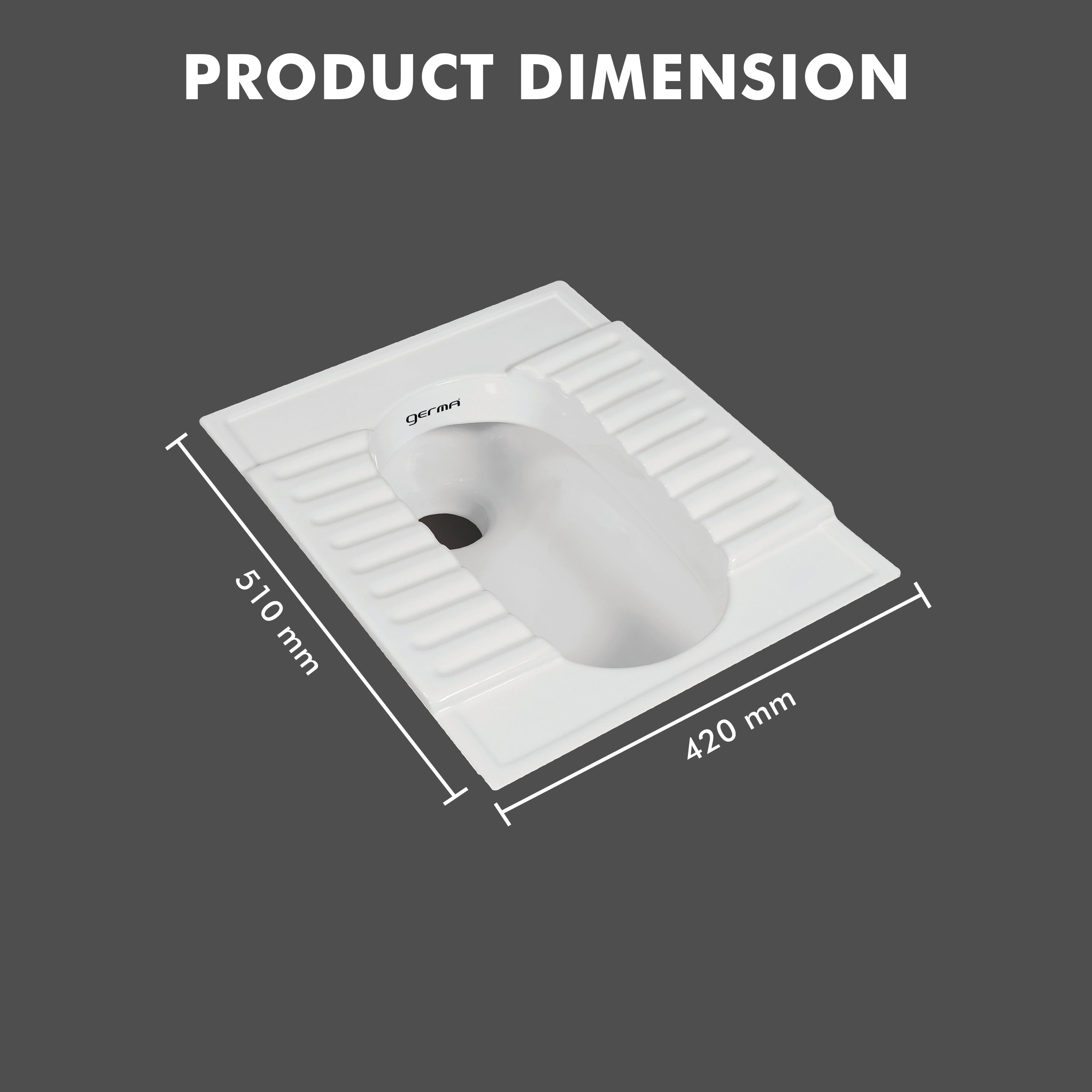 Premium Orissa CT Pan Ceramic Indian Toilet - TR 15003 CT PAN 20 INCH