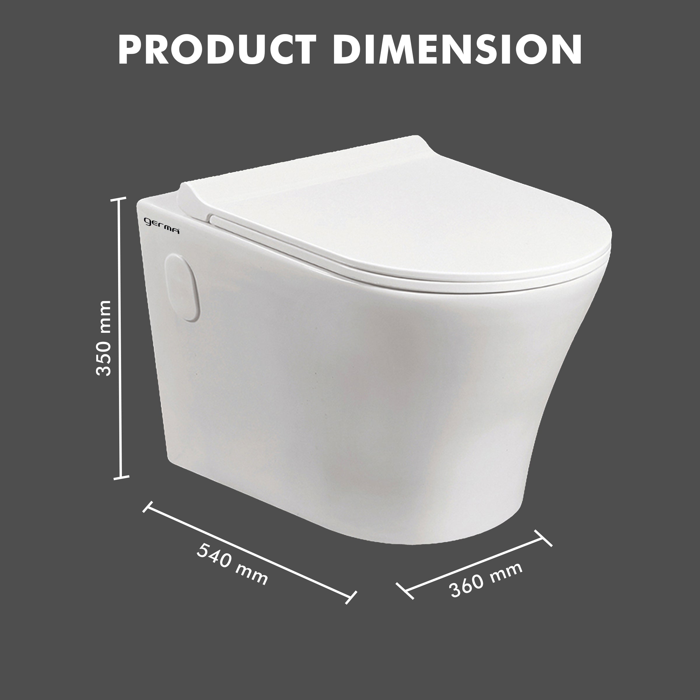 Wall Mounted Ceramic One Piece Closet - Denise