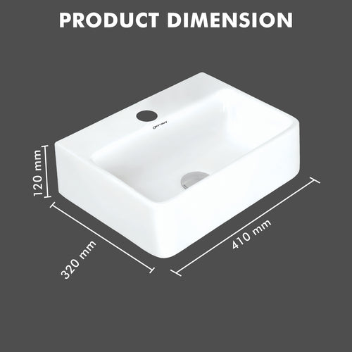 Ceramic Designer Basin Table Top Cum Wall Hung - TR 85017 DEV