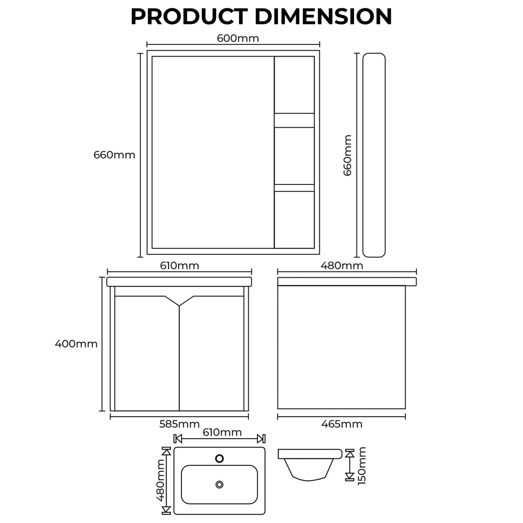 Carbon Fiber Cabinet with Mirror Cabinet - 3520