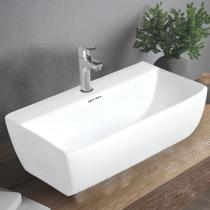 Ceramic Designer Basin Table Top Cum Wall Hung - TR 85014 ENTASI
