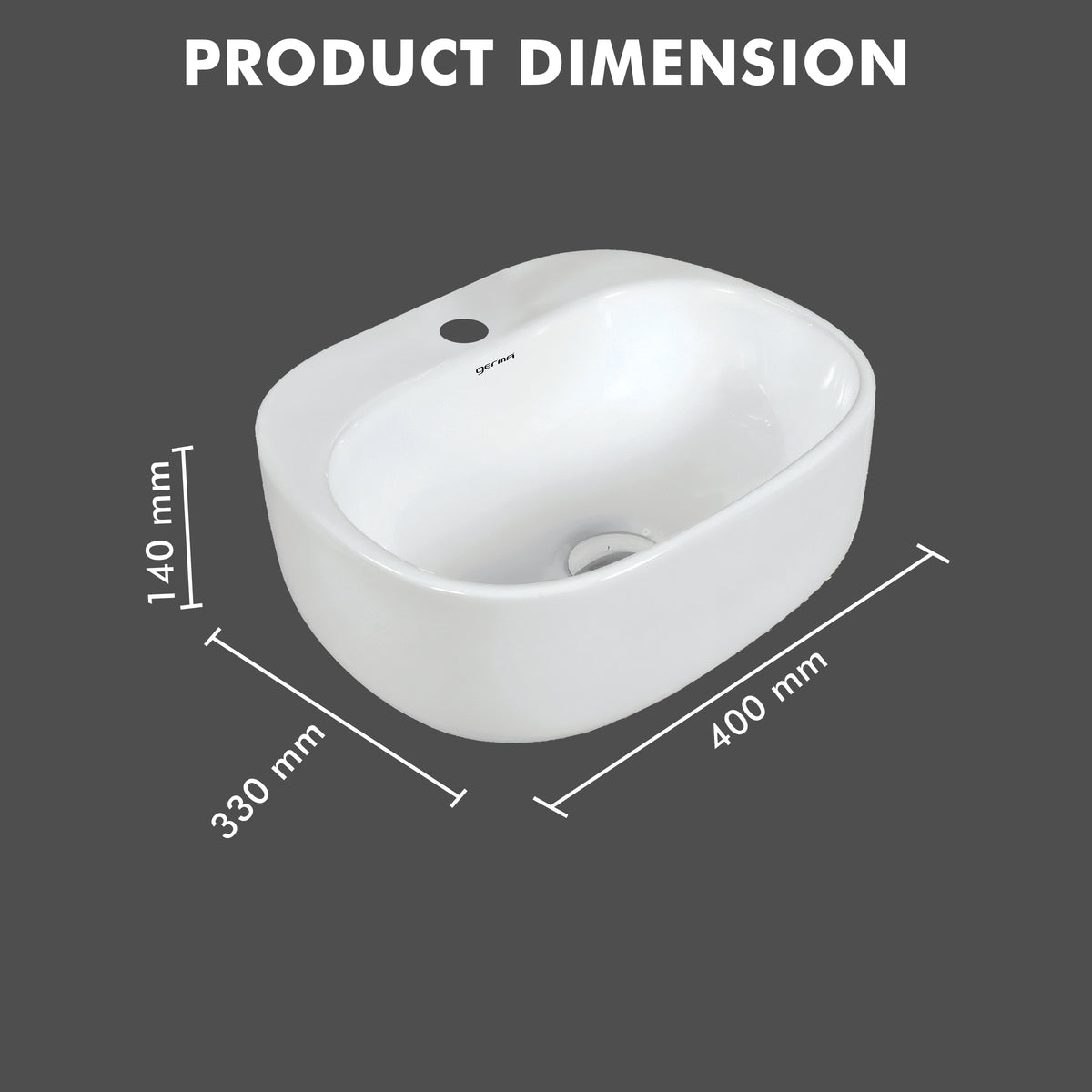 Ceramic Designer Basin Table Top Cum Wall Hung - TR 85018 FELIPE