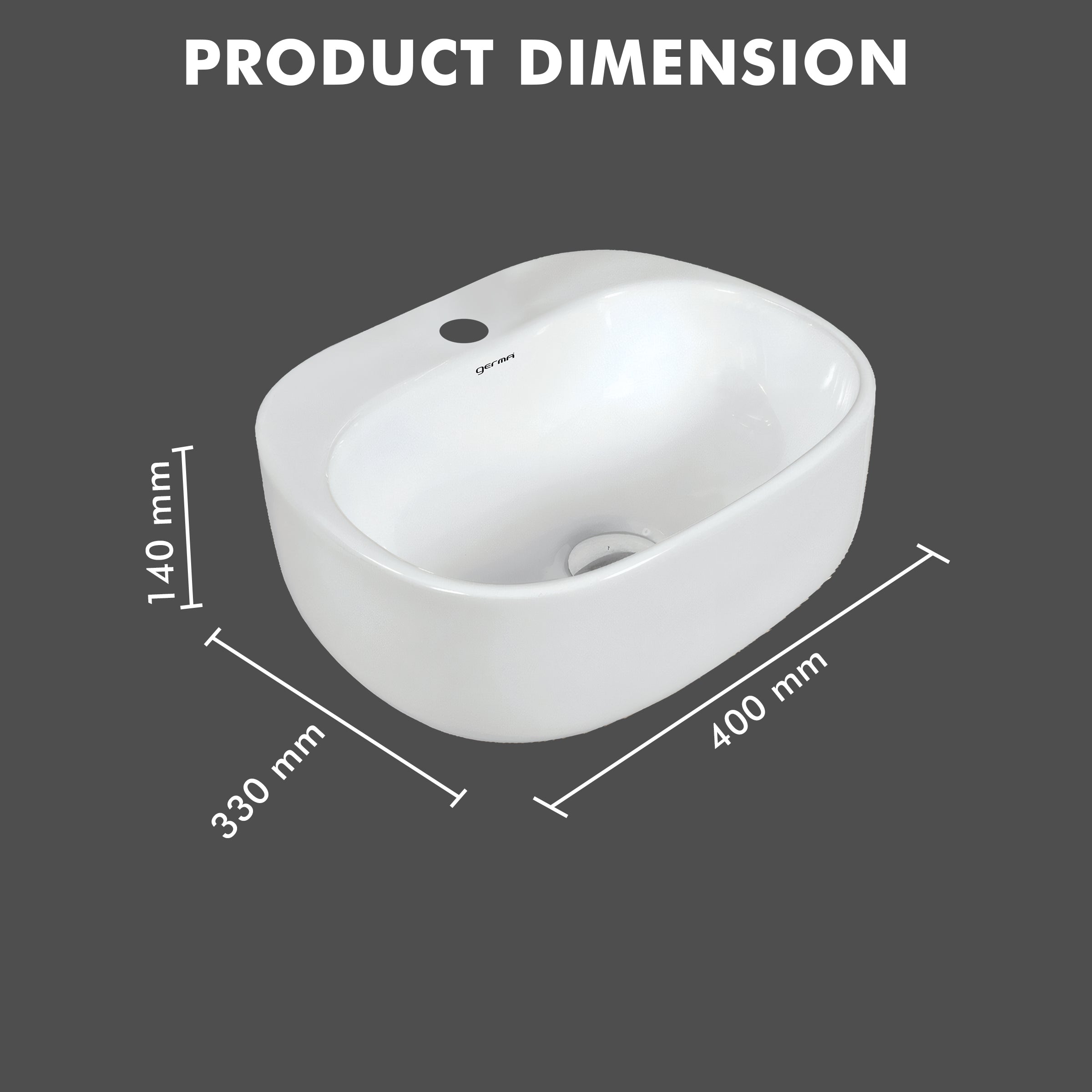 Ceramic Designer Basin Table Top Cum Wall Hung - TR 85018 FELIPE