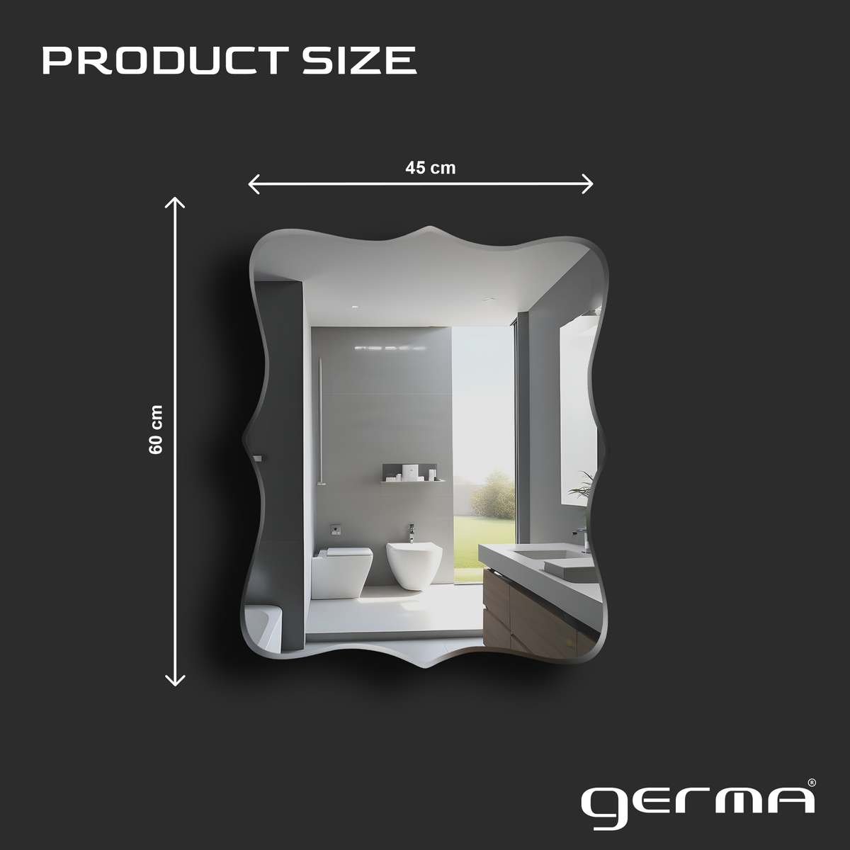 Wall Mounted Mirror - Bracket Shape