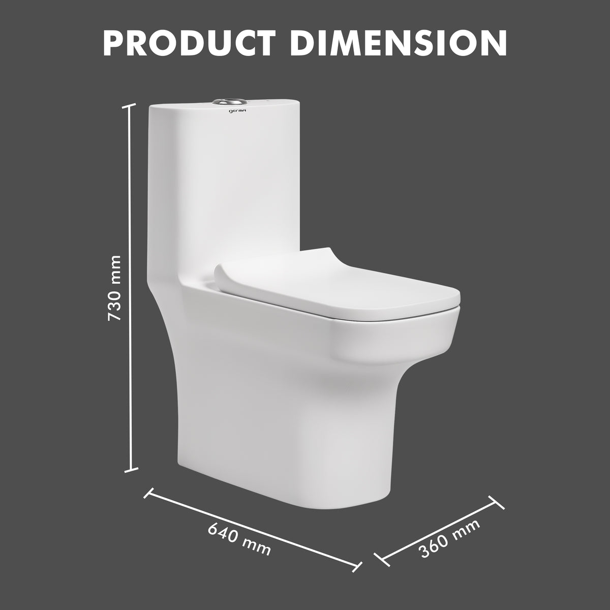 Floor Mounted Ceramic One Piece Closet - Globe