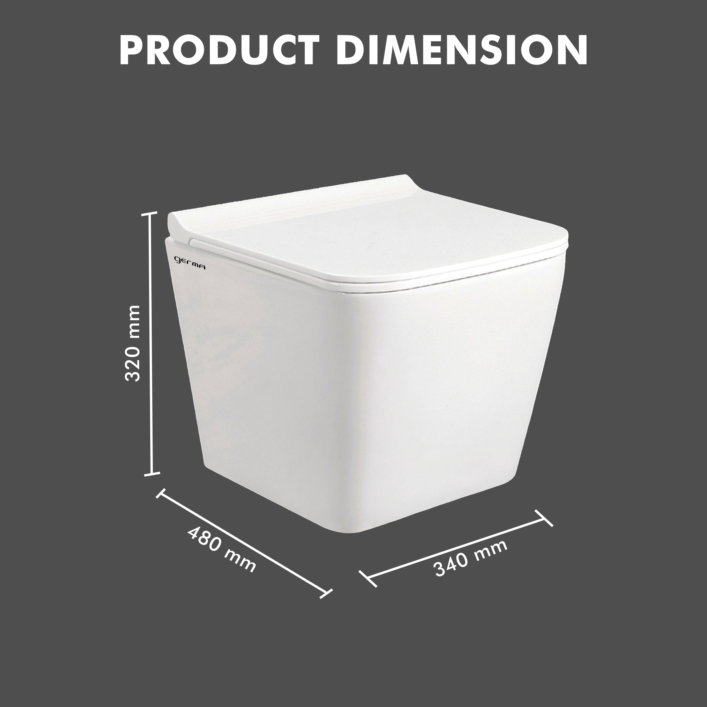 Wall Mounted Ceramic One Piece Closet -Gloster