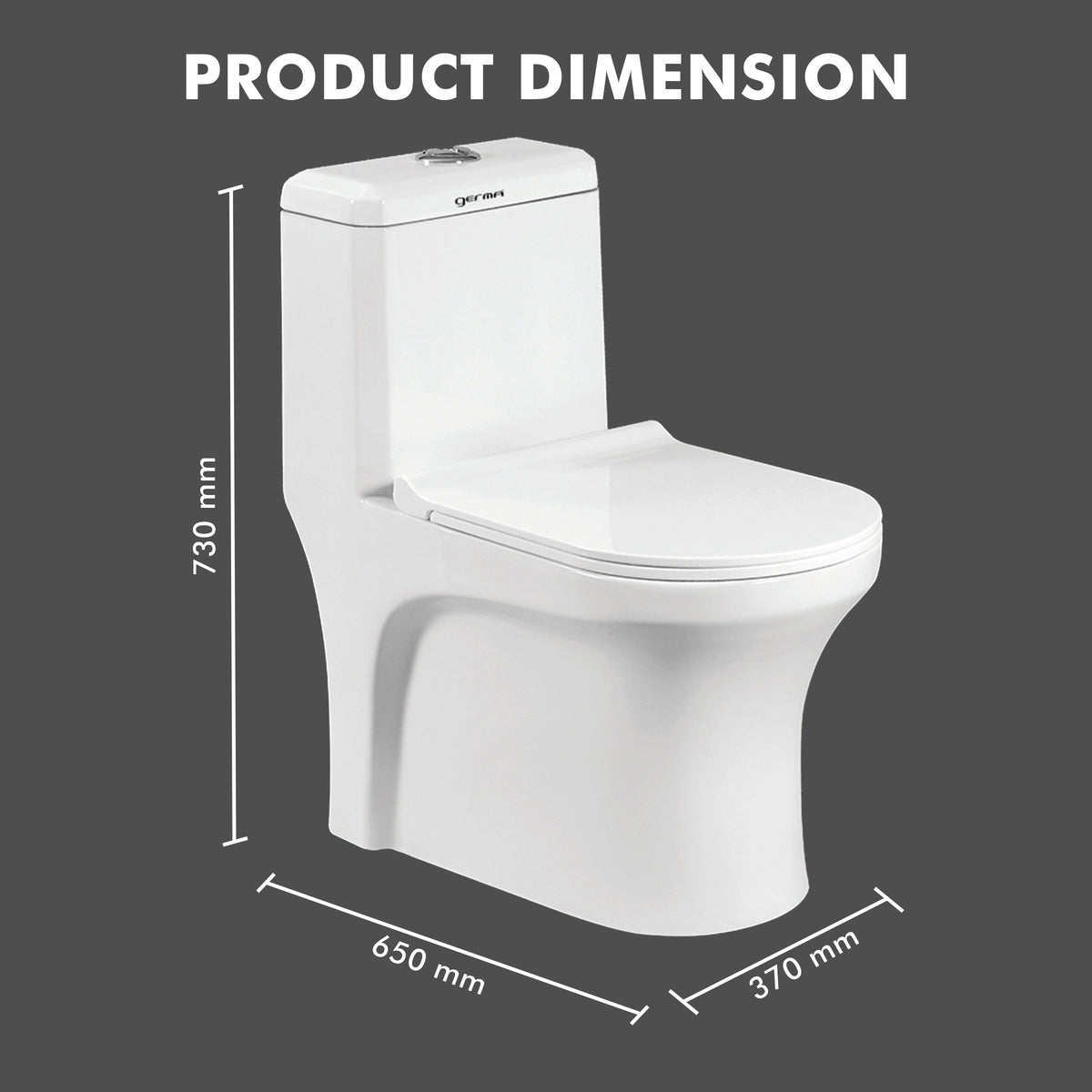 Floor Mounted Ceramic One Piece Closet - Icon