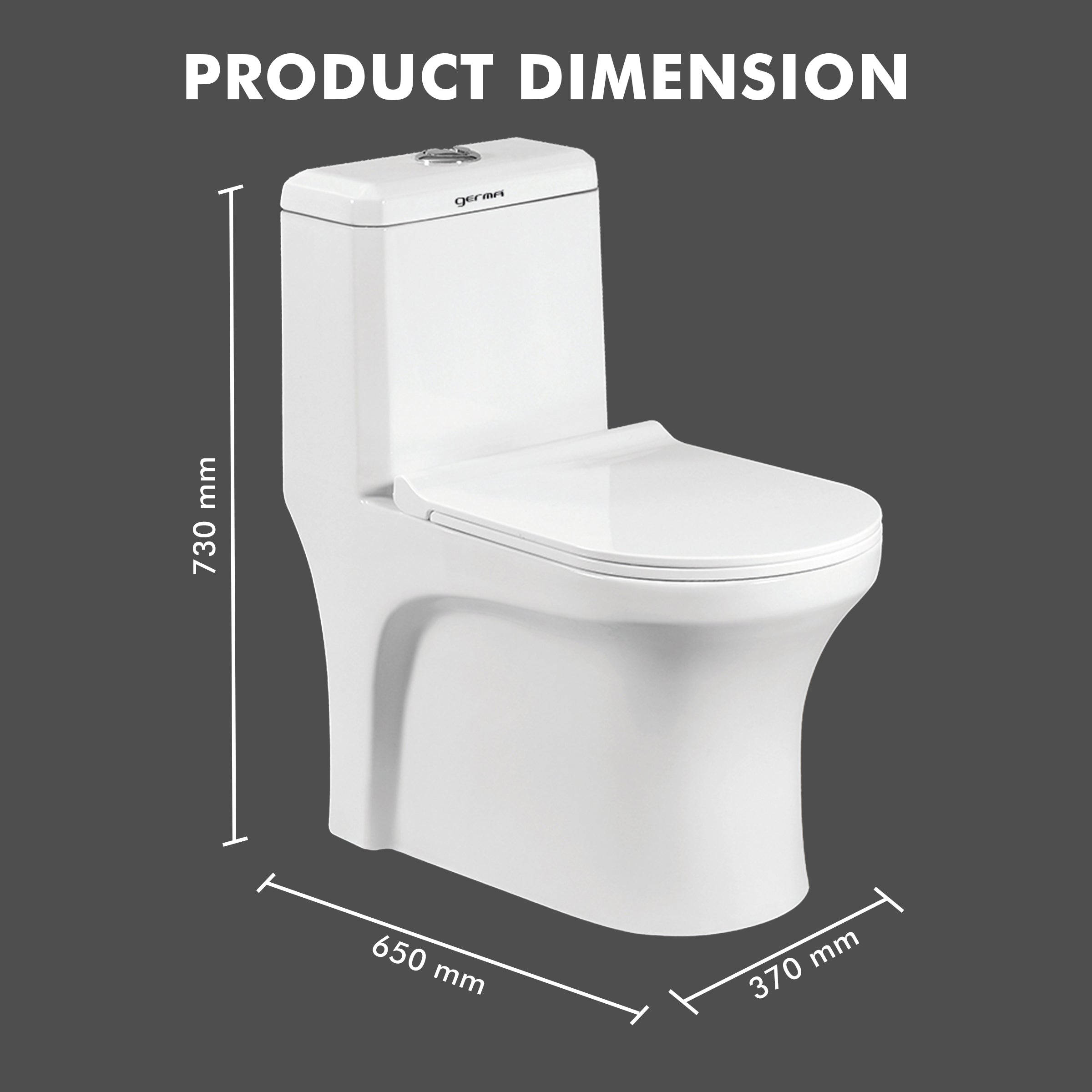 Floor Mounted Ceramic One Piece Closet - Icon