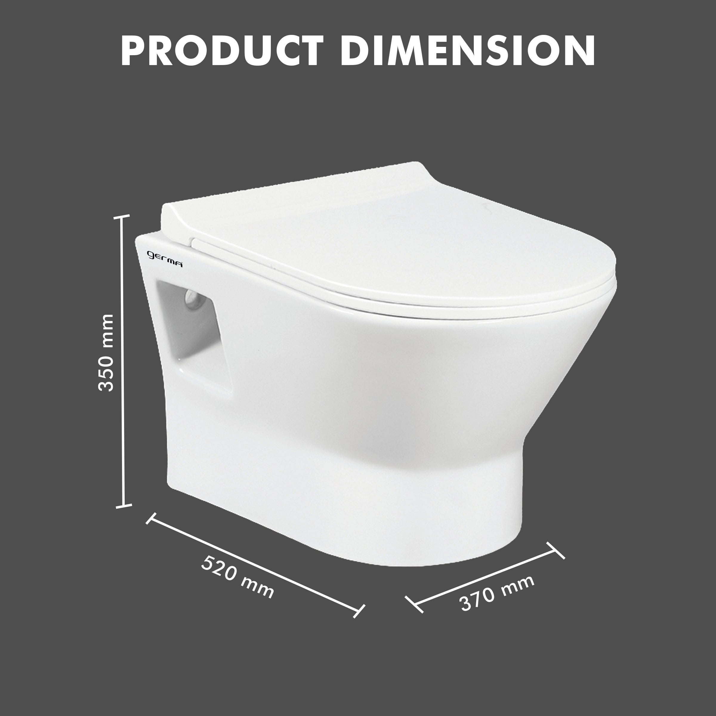 Wall Mounted Ceramic One Piece Closet - Jetta