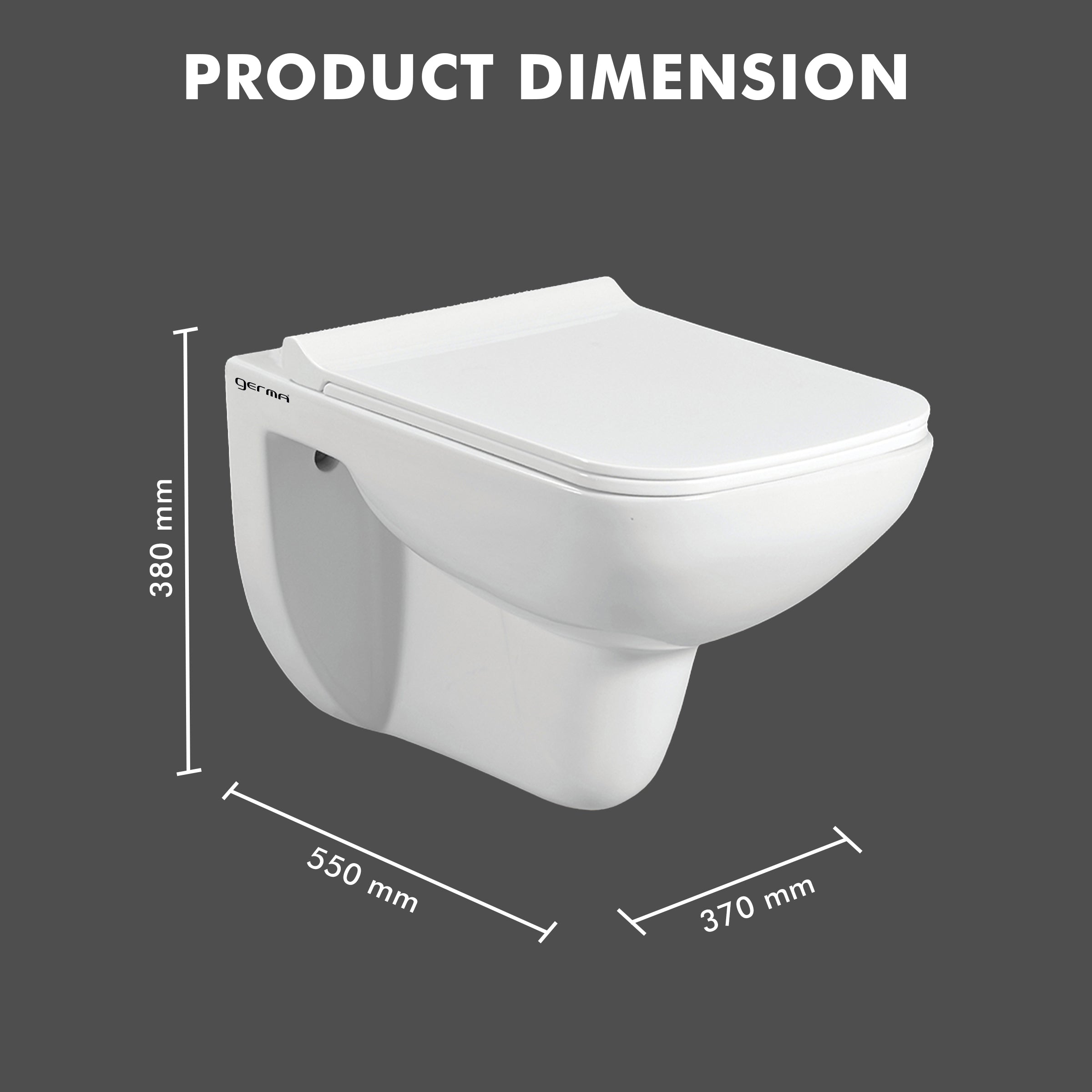 Wall Mounted Ceramic One Piece Closet - Leneza