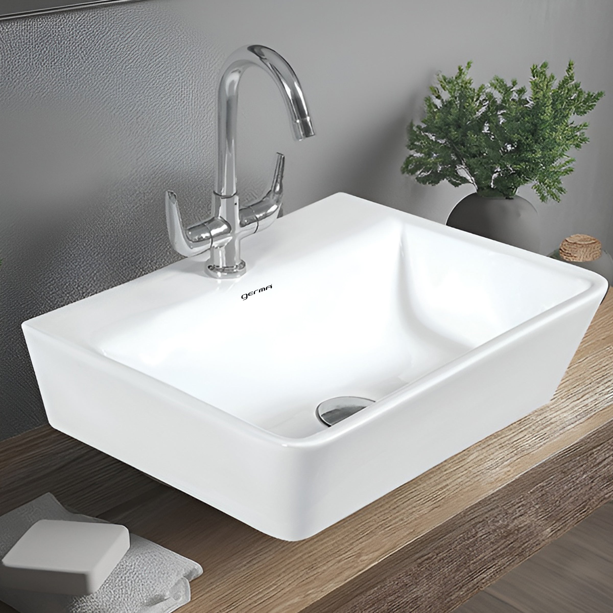 Ceramic Designer Basin Table Top Cum Wall Hung - TR 85001 LUCAS