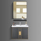 Washbasin Cabinet with Mirror and Shelf - TR 3331 Black Marble