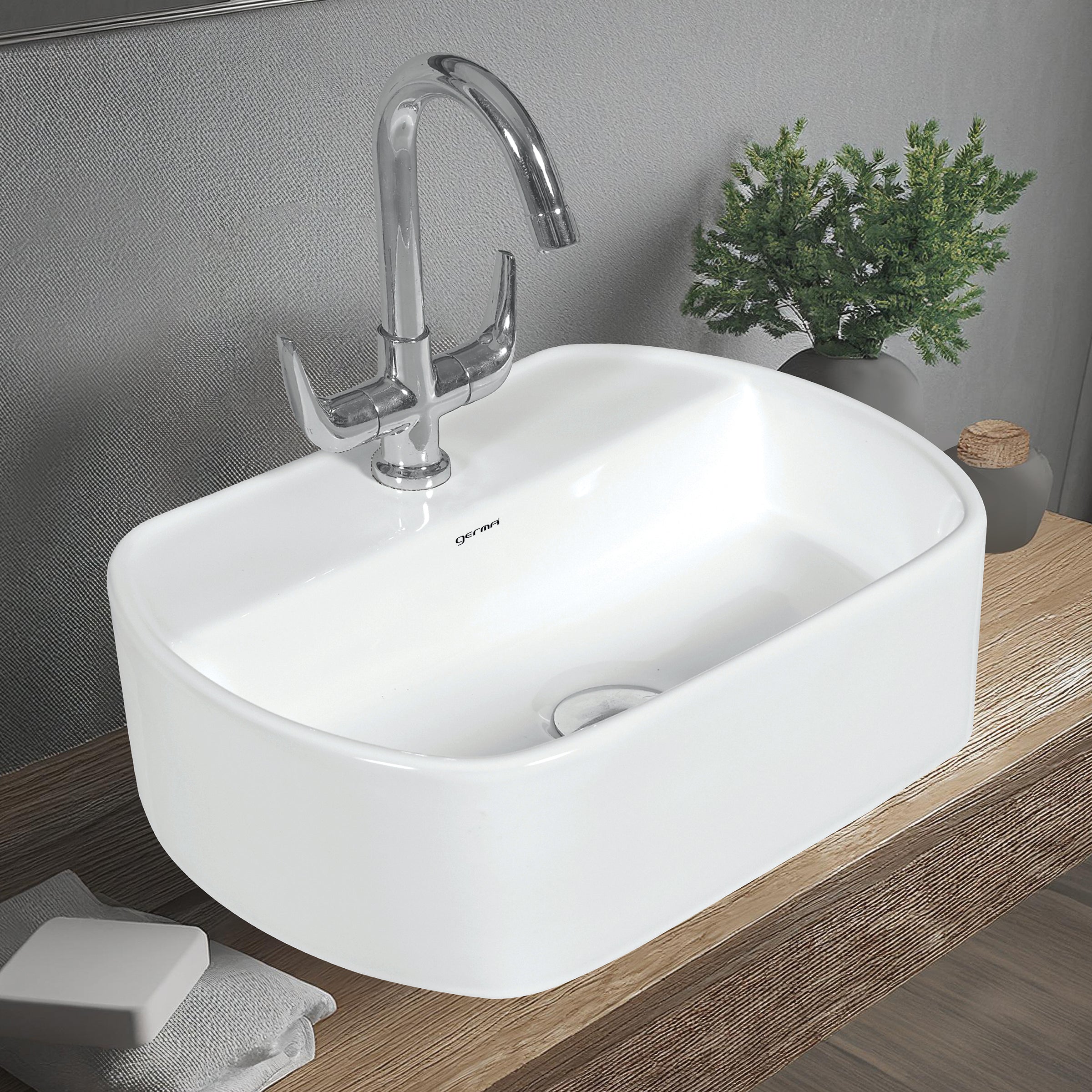 Ceramic Designer Basin Table Top Cum Wall Hung - TR 85020 ORCHID