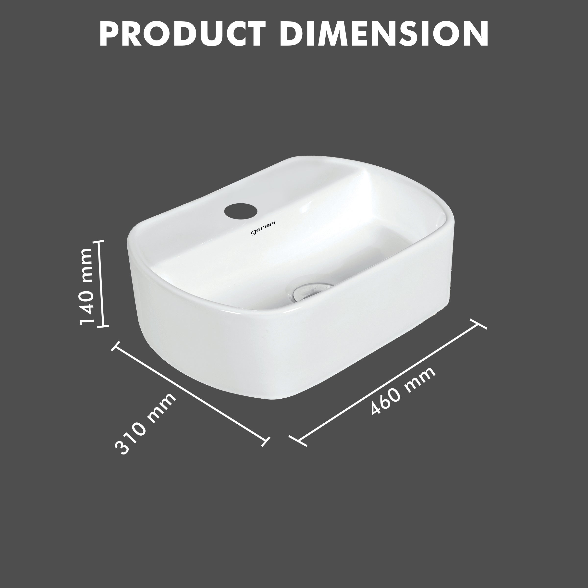 Ceramic Designer Basin Table Top Cum Wall Hung - TR 85020 ORCHID