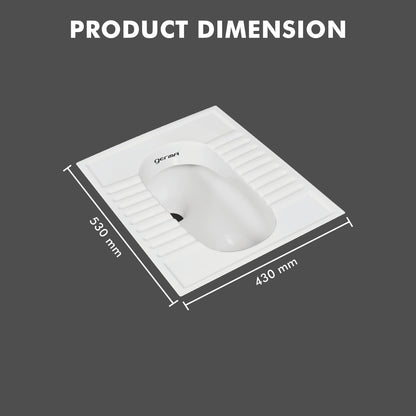 Premium Orissa Squatting Pan Ceramic Indian Toilet - TR 15001 ORISSA PAN 21 INCH