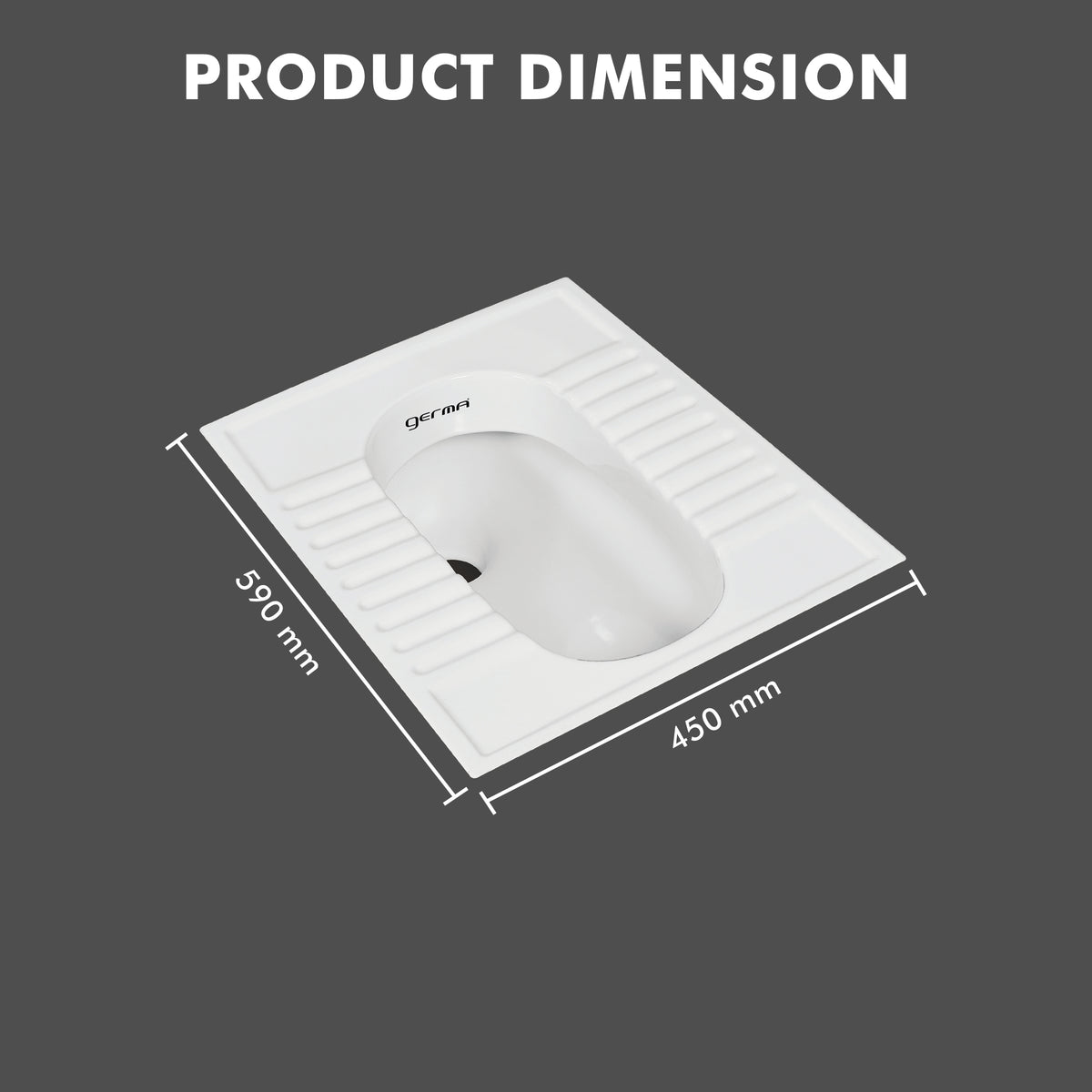 Premium Orissa Squatting Pan Ceramic Indian Toilet - TR 15002 ORISSA PAN 23 INCH