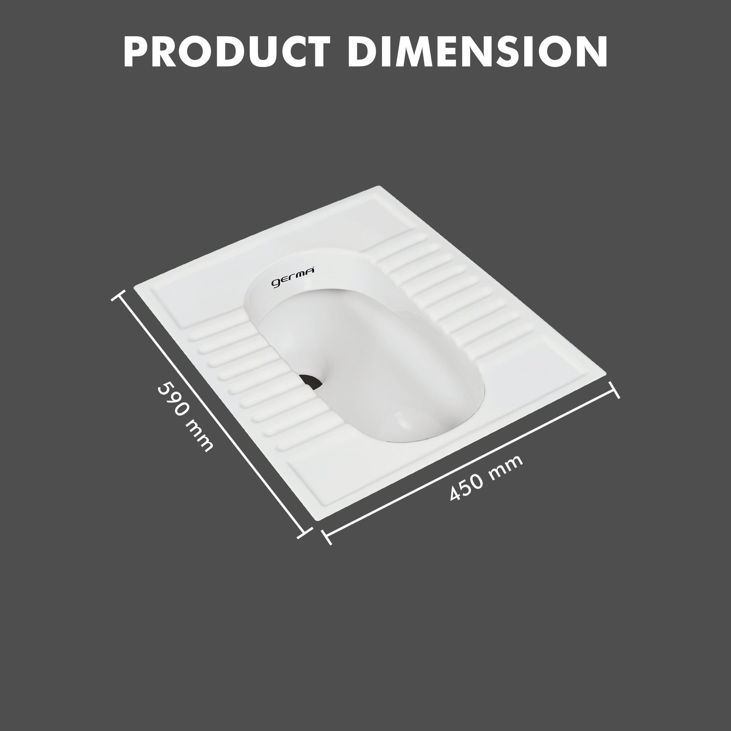 Premium Orissa Squatting Pan Ceramic Indian Toilet - TR 15002 ORISSA PAN 23 INCH