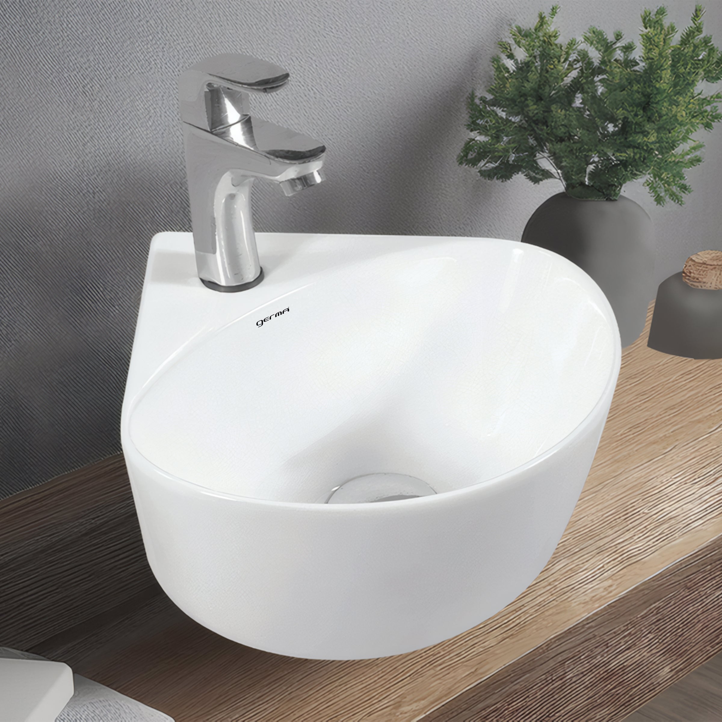 Ceramic Designer Basin Table Top Cum Wall Hung - TR 85026 RIVERA