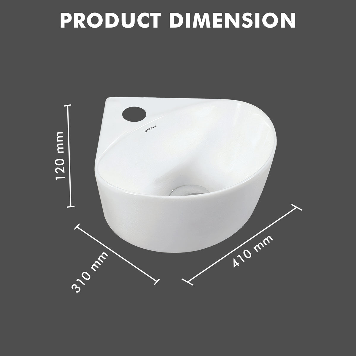 Ceramic Designer Basin Table Top Cum Wall Hung - TR 85026 RIVERA