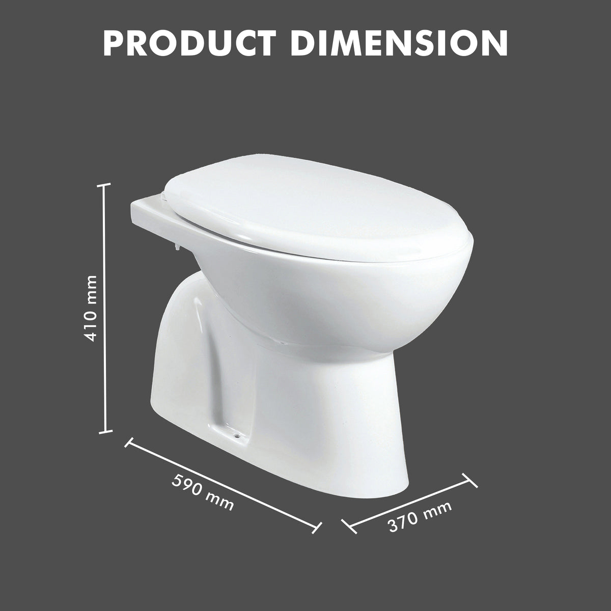 Floor Mounted Ceramic One Piece Close - Selvo Consealed
