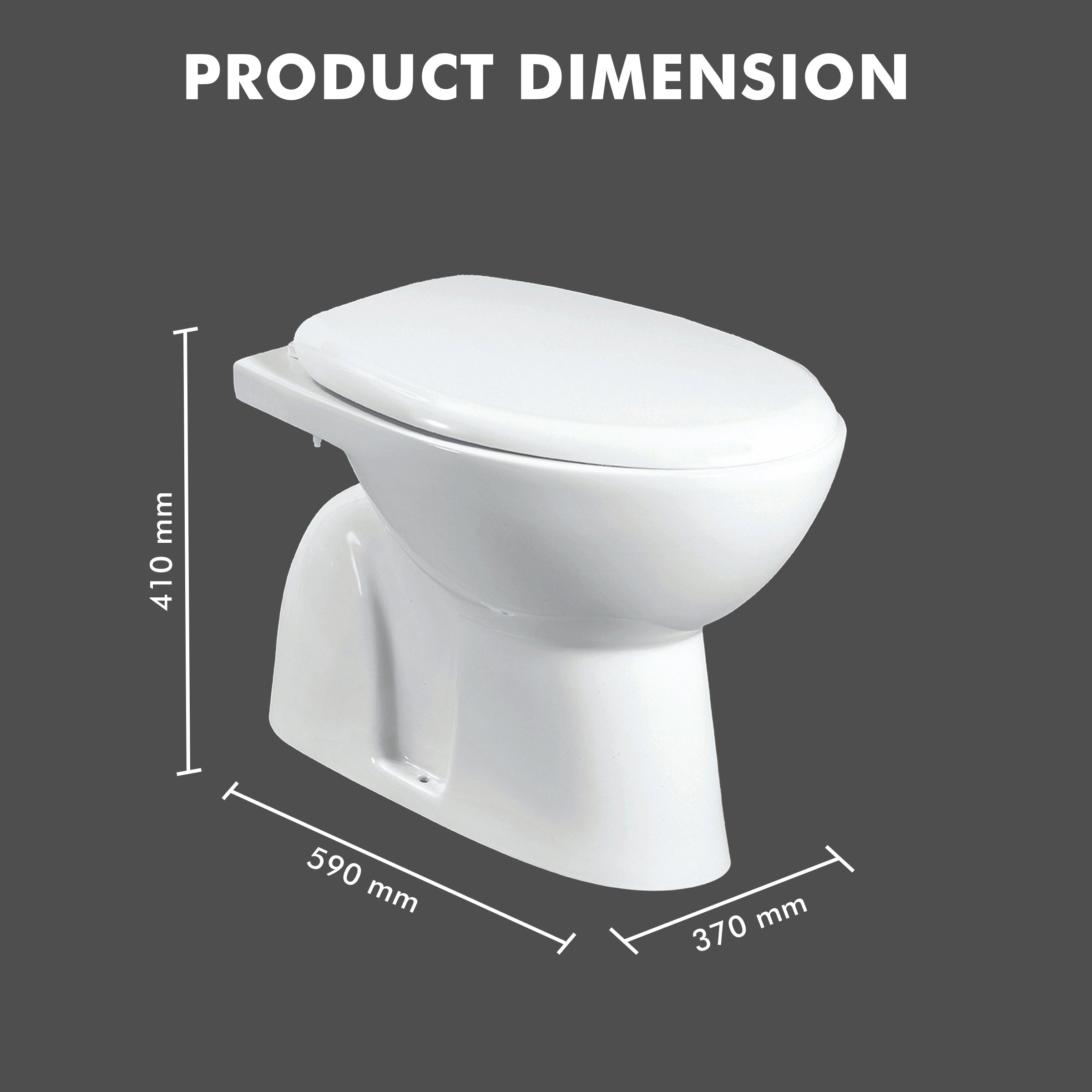 Floor Mounted Ceramic One Piece Close - Selvo Consealed