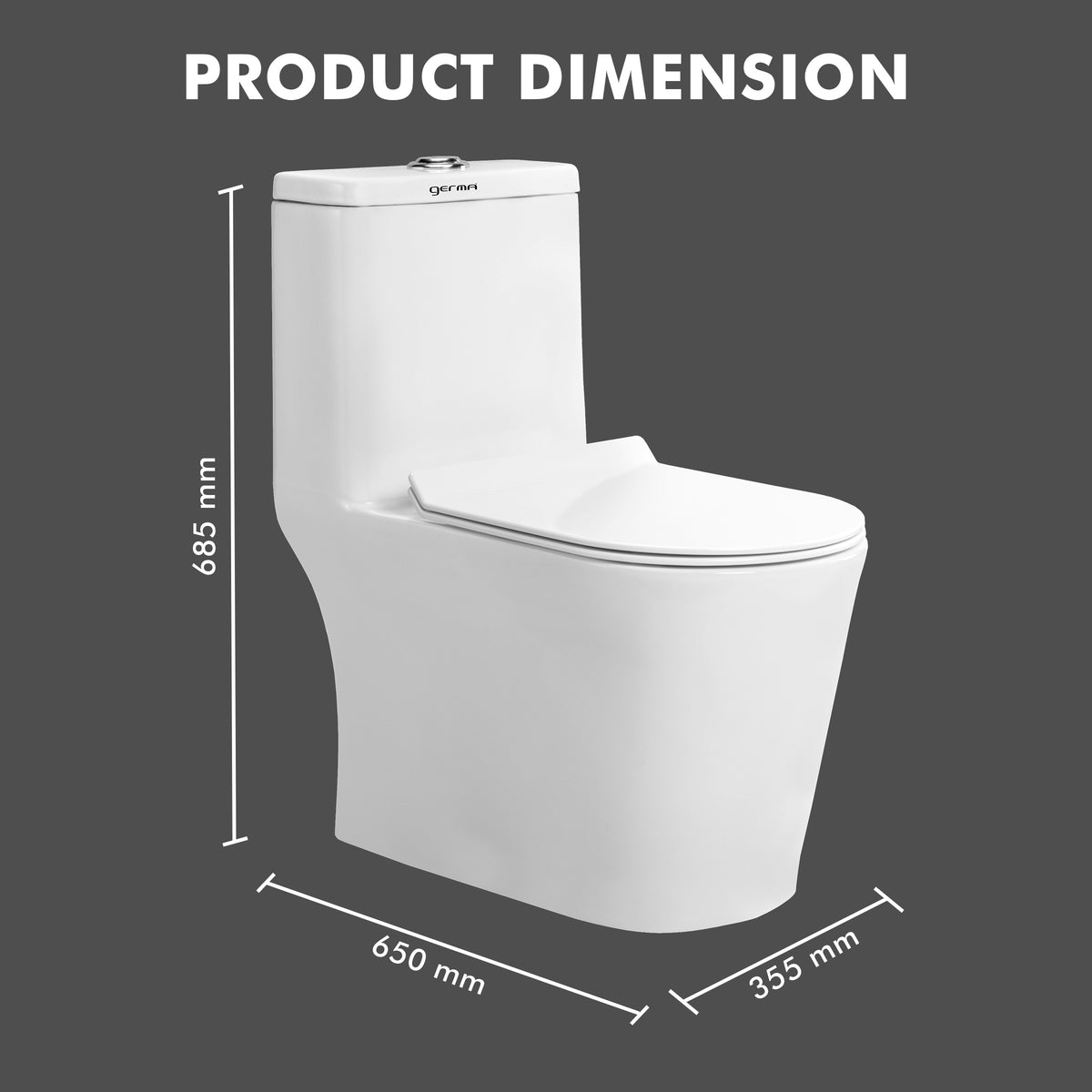 Floor Mounted Ceramic One Piece Closet - Singha