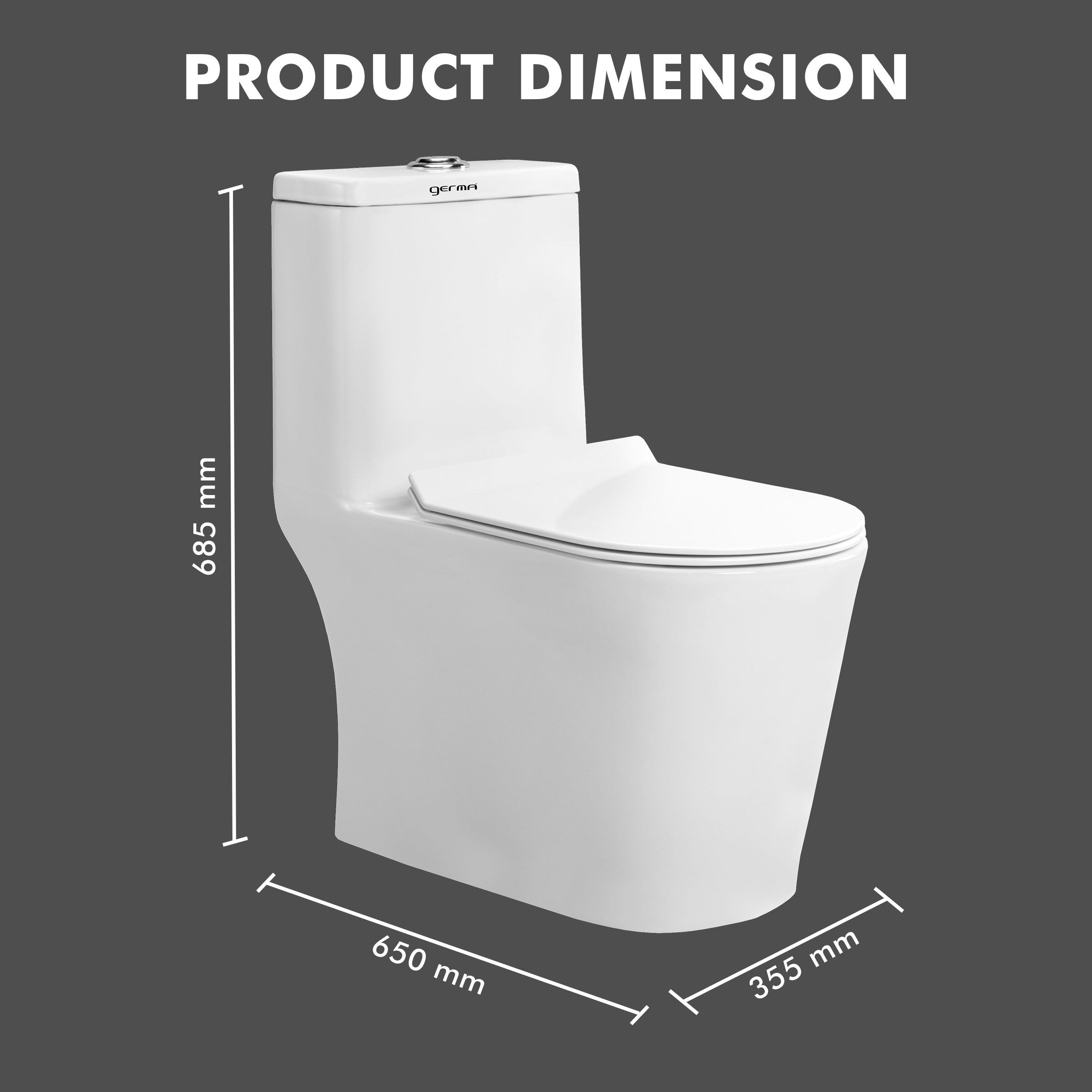 Floor Mounted Ceramic One Piece Closet - Singha