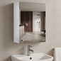 Germa Sanitarywares Premium 304 Grade Stainless Steel Bathroom Mirror Cabinet with Storage | Sleek Wall-Mounted Medicine Mirror Cabinet | Shelf with Mirror | Bathroom Organiser Chrome(16x24Inch) - TR SS 1014 (16x24inch)
