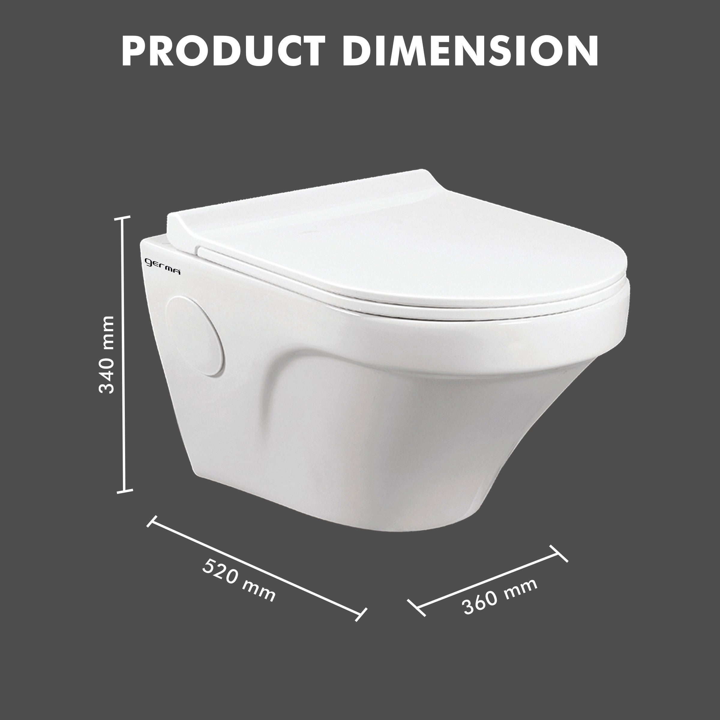 Wall Mounted Ceramic One Piece Closet - Swiss