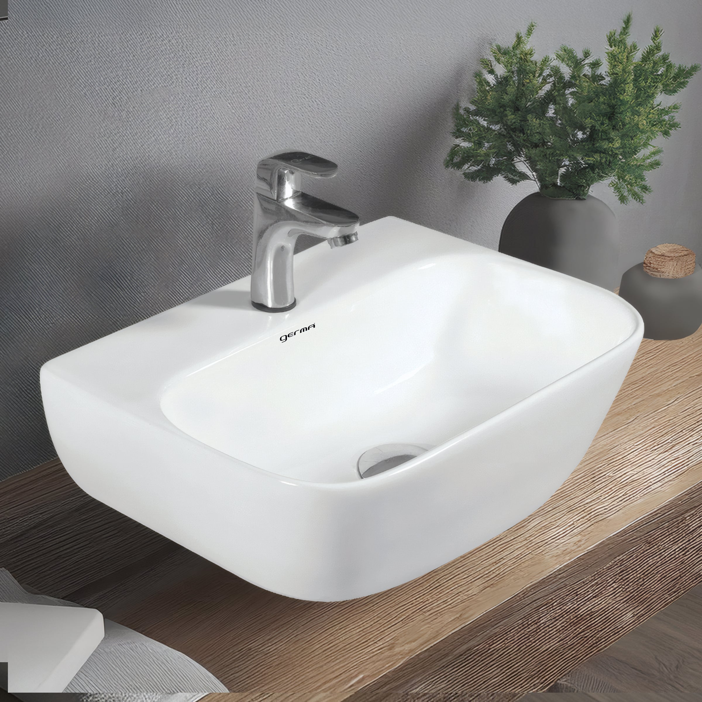 Ceramic Designer Basin Table Top Cum Wall Hung - TR 85015 TONIA