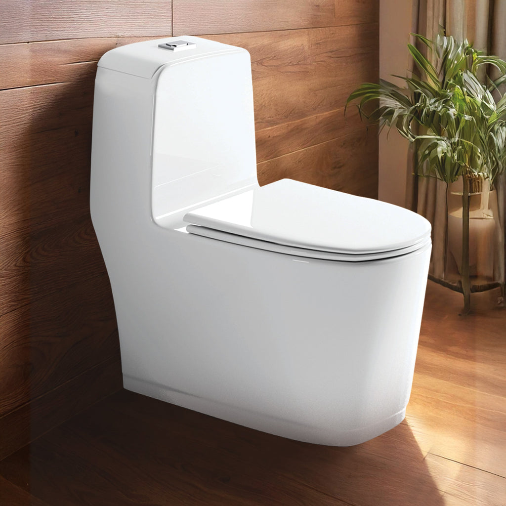 Floor Mounted Ceramic One Piece Closet - Lego White