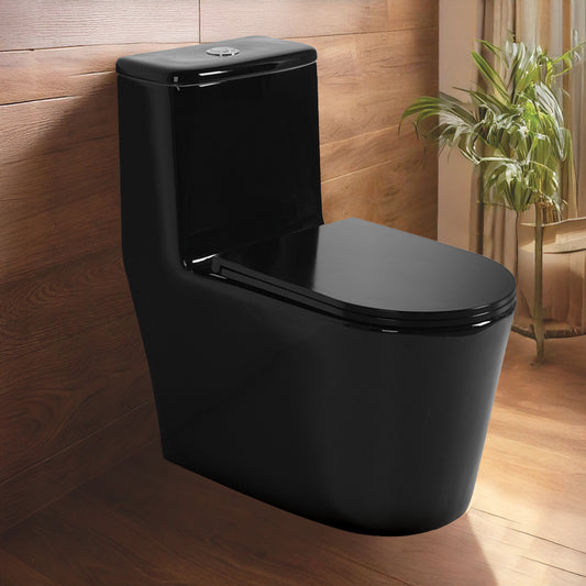 Floor Mounted Ceramic One Piece Closet -Yera Black