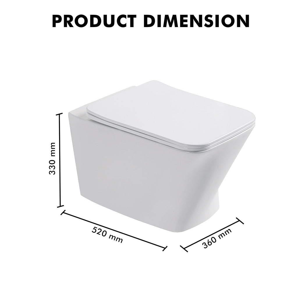 Wall Mounted Ceramic One Piece Closet - Bossy White