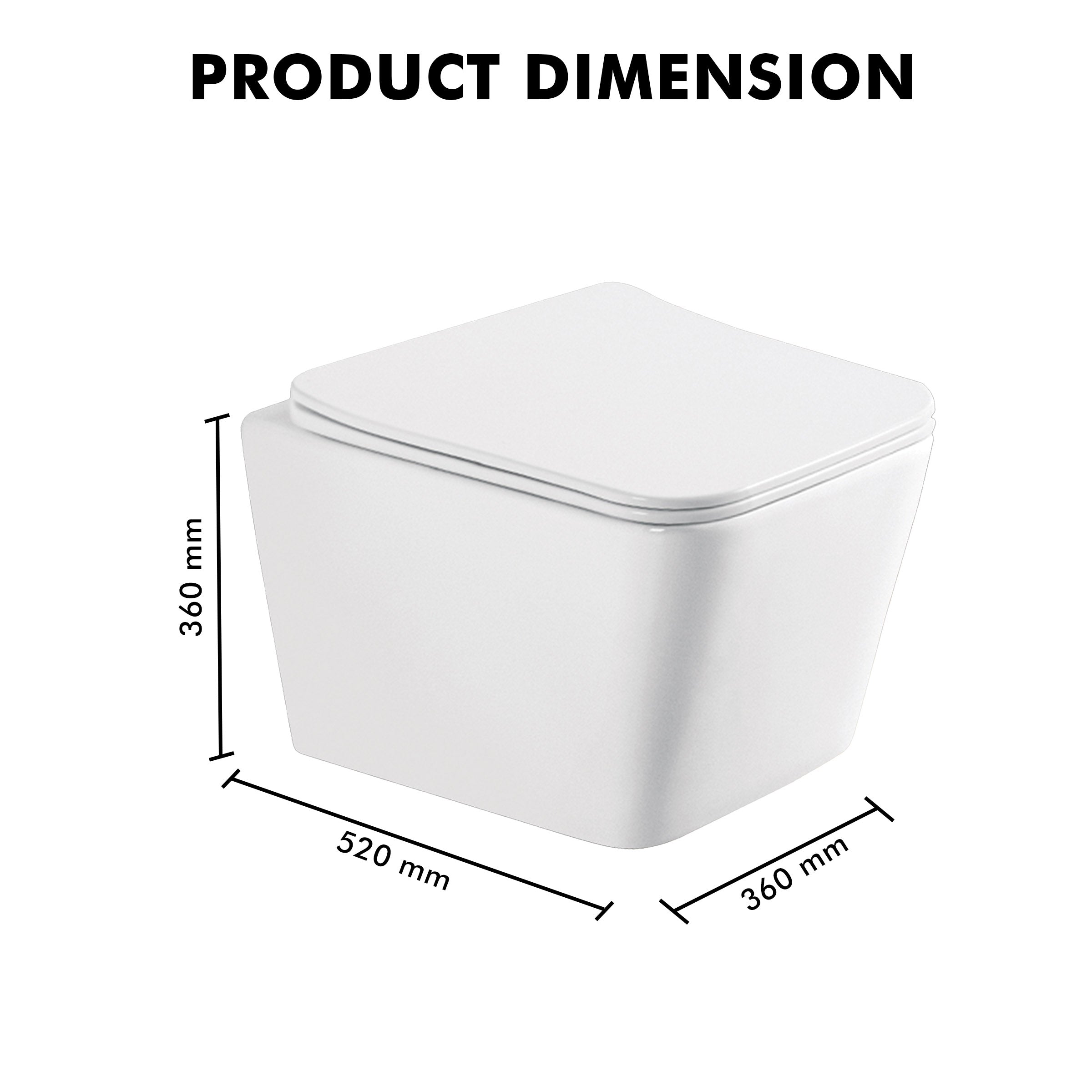 Wall Mounted Ceramic One Piece Closet - Easo