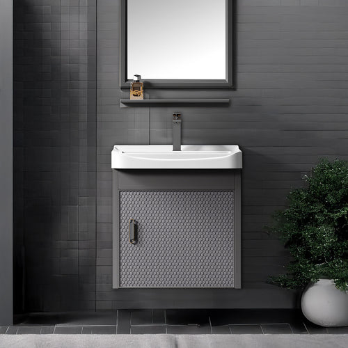 Carbon Fiber Vanity Cabinet with Mirror - TR 3501 Ginea Grey