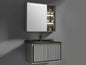 Carbon Fiber Cabinet with Mirror Cabinet - TR 3514 Vertical Line Grey